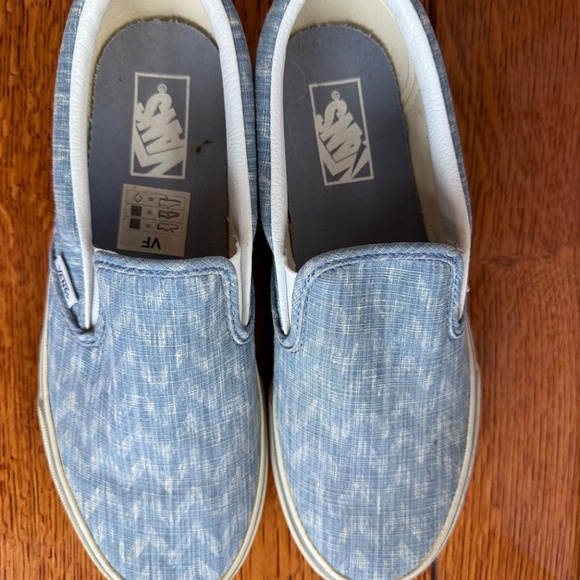 Vans slip-on, Classic Van Doren blue and white, women's size 9.5, men's 8. - Picture 1 of 8
